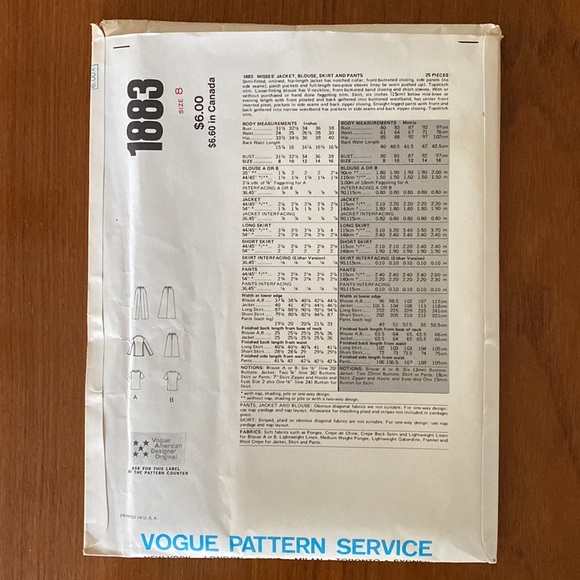 VTG Vogue American Designer Anne Klein Uncut Sewing Pattern - Picture 2 of 12